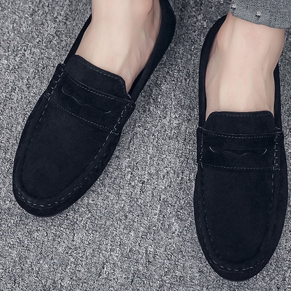 CIAKGIAF Men Shoes Round Toe Non Slip Casual Boat Shoes,Slip on Loafers Wide Size Shoes