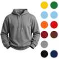 thumbnail image 1 of CIAKGIAF Mens Hooded Sweatshirts Casual Athletic Pullover Sweatshirt,Solid Long Sleeve Fleece Lined Hoodies Gray M, 1 of 9