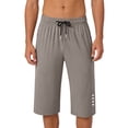 thumbnail image 1 of CIAKGIAF Mens Shorts Casual Zip Pockets Ice Silk Drawstring Elastic Waist Solid Jogging Shorts, 1 of 8