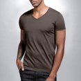 thumbnail image 1 of CIAKGIAF Plus Size Mens T Shirts V Neck Solid Color, Athletic Short Sleeved Breathable Casual T Shirts, 1 of 8
