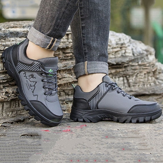 CIAKGIAF Shoes Men Round Toe Work Hiking Shoes,Wide Size Outdoor Casual Safety Working Footwear Shoes