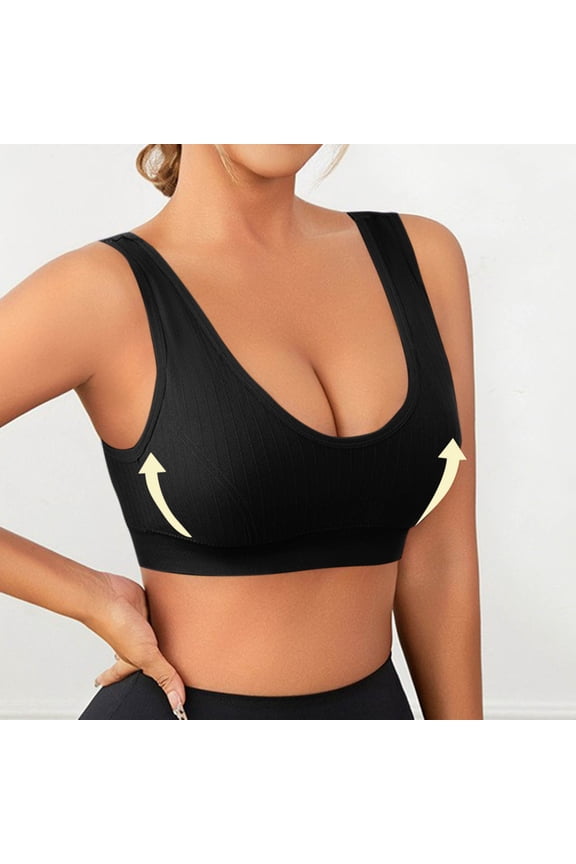 Sports Bras for Women,Wireless Push Up Bra Support and Lift Back Smoothing,Size S-XXL