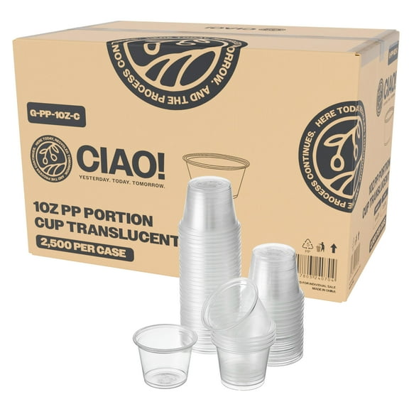 CIAO! 1OZ PP Clear Portion Cup,Lids Sold Separately (Case of 2,500)
