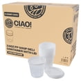 thumbnail image 1 of CIAO! 24OZ PP Injection Molded Soup-Deli Container with LLDPE Lid, Microwavable and BPA Free (240/240 combo pack), 1 of 10
