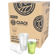 CIAO! 9OZ Polypropylene Ribbed Disposable Cup Case of 1,000