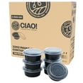 thumbnail image 1 of CIAO! Heavy Weight 32oz Injection Molded Microwavable Black Round Food Container with Lid (150/case), 1 of 9