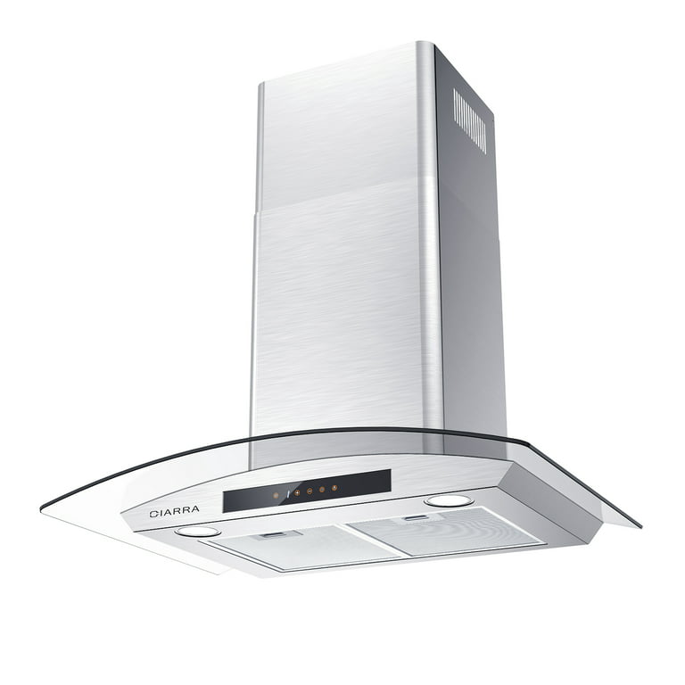  CIARRA Range Hood 30 inch Under Cabinet Ductless Vent Hood for  Kitchen Stove Hood with 3 Speed Exhaust Fan in Stainless Steel : Appliances