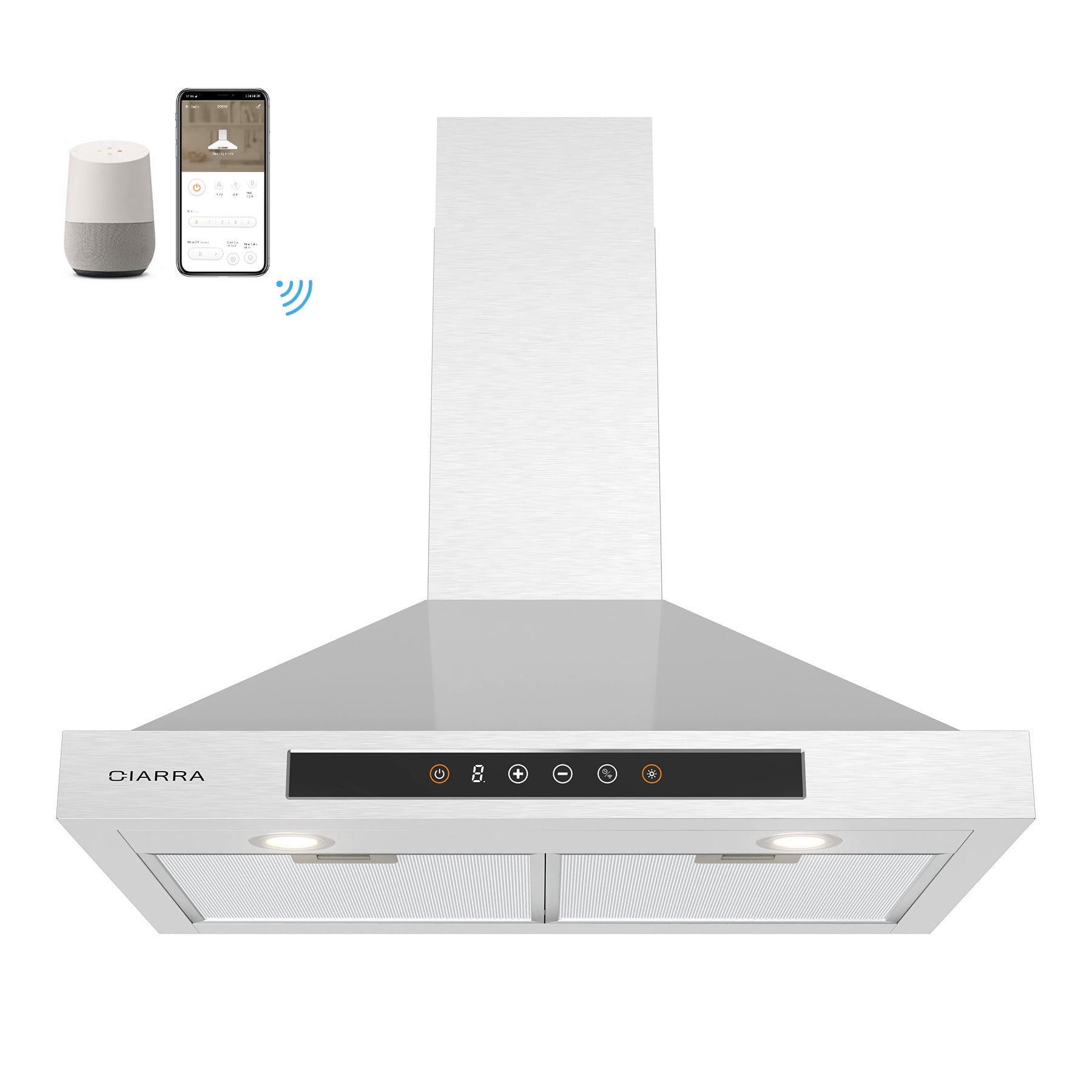 CIARRA 30 in. 200 CFM Convertible Under Cabinet Range Hood in Stainless  Steel, Silver - Yahoo Shopping