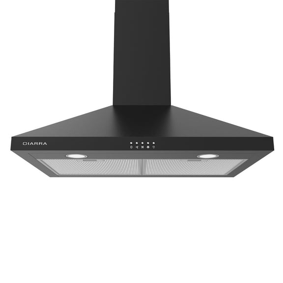 CIARRA Black Range Hood 30 inch Wall Mount Vent Hood Ductless Ducted Convertible CAB206P75