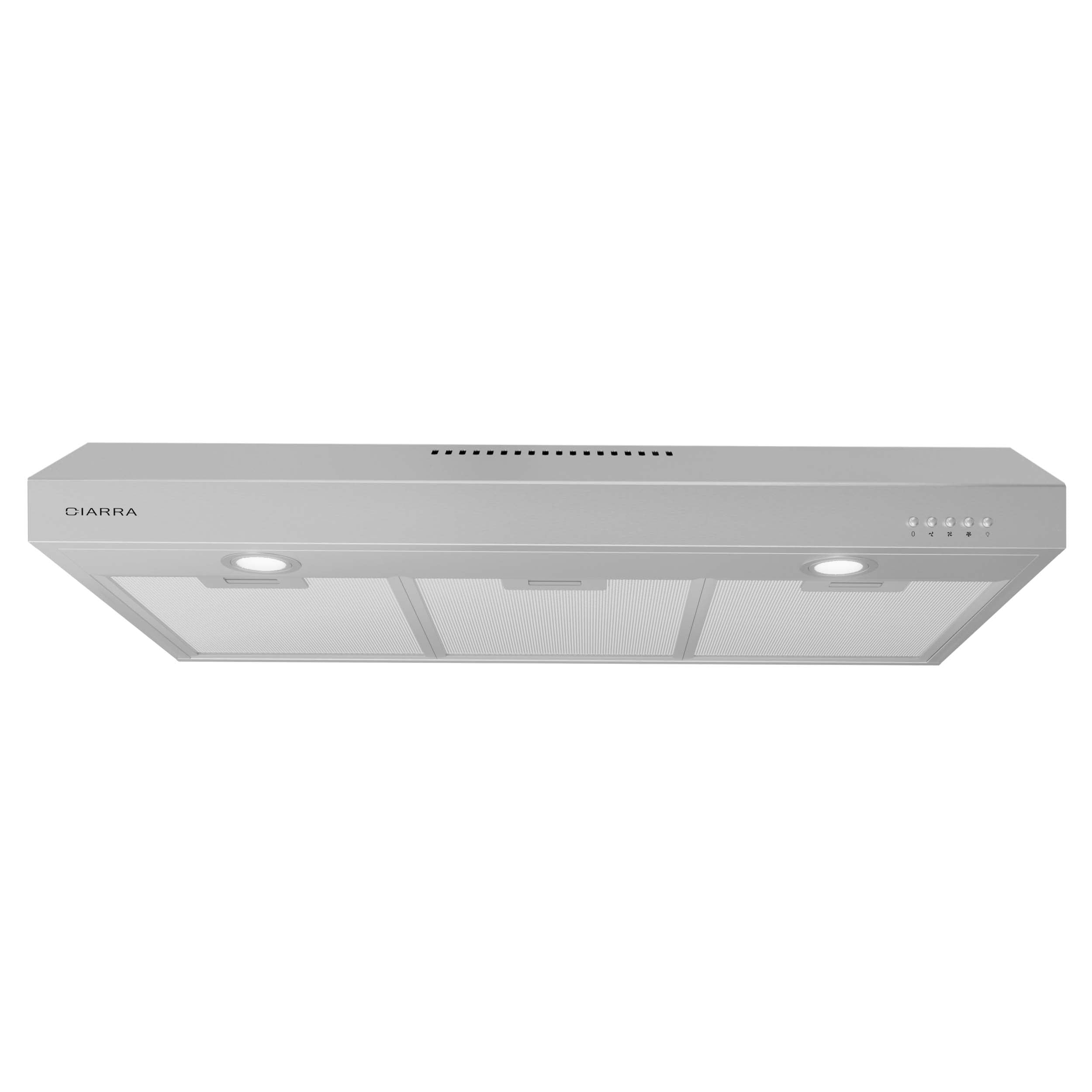 CIARRA Range Hood 30 inch Under Ductless Ducted Convertible