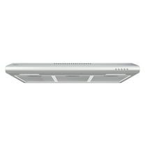 CIARRA Under Cabinet Range Hood 30 inch Slim Vent Hood for Kitchen in Stainless Steel with 3 Speed Exhaust Fan, Push Button,CAS918B75