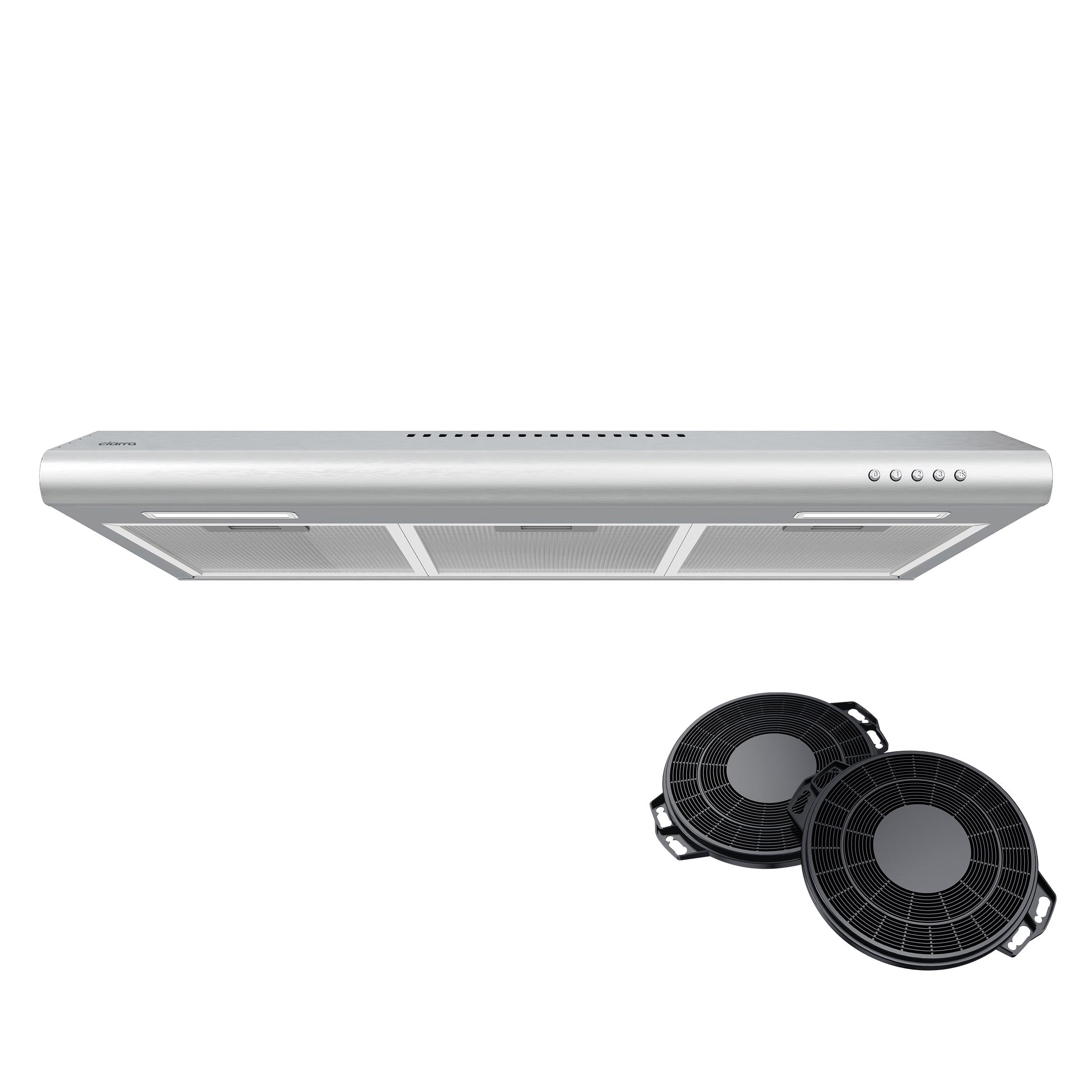 CIARRA Under Range Hood 30 inch Slim Vent Hood for Kitchen in