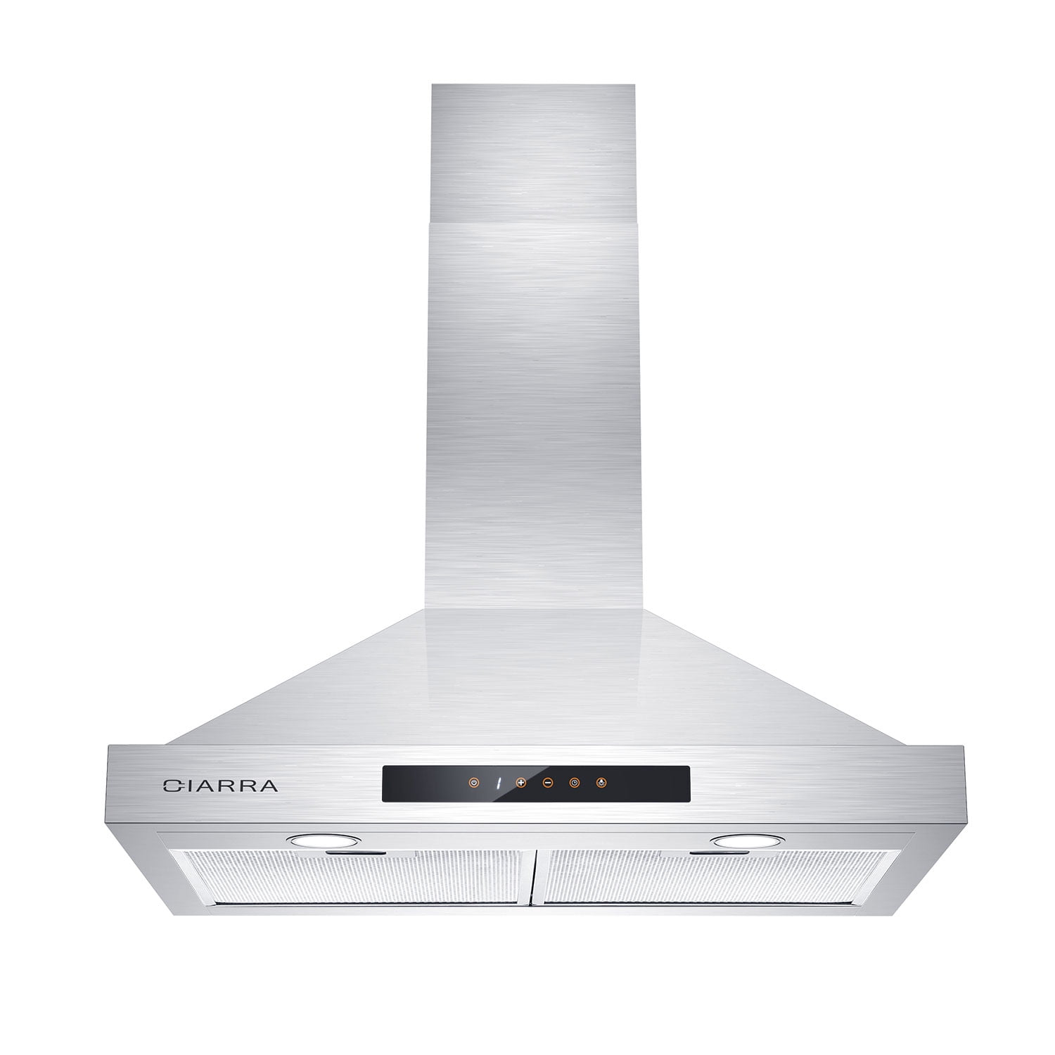 CIARRA Wall Mount Range Hood 30 in 450 CFM Kitchen Hood in Stainless Steel,Ducted  and Ductless Convertible,CAS30875 