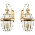 thumbnail image 1 of CIATA Lighting 2-Light Newbury Polished Brass Outdoor Lantern - 2 Pack, 1 of 1