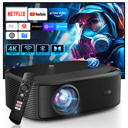 CIBEST 4K Projector with Wifi and Bluetooth with NETFLIX/Prime Video/YouTube Built-in Compatible with HDMI/USB/iOS/Android/Windows