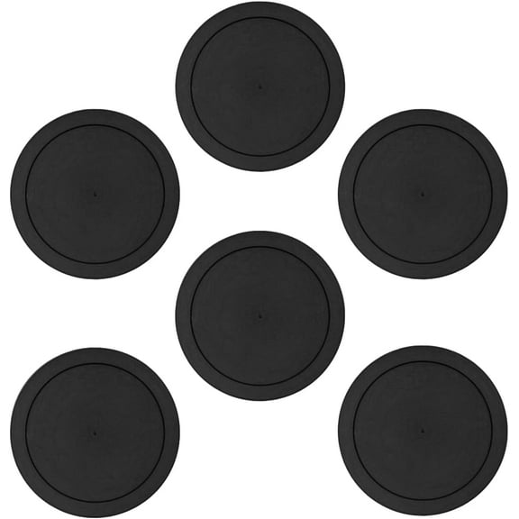 CIBI Food Storage Container Lids (2 Cups, Black - 6PK) For Pyrex and Anchor Round Glass Containers, Dishwasher and Microwave Safe Replacement Lids