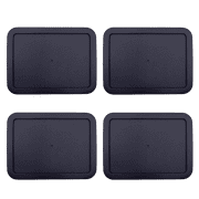 CIBI Food Storage Container Lids 6 Cup, Black - 4 Count Compatible with Pyrex 7211-PC Glass Containers, Dishwasher and Microwave Safe Replacement Lids