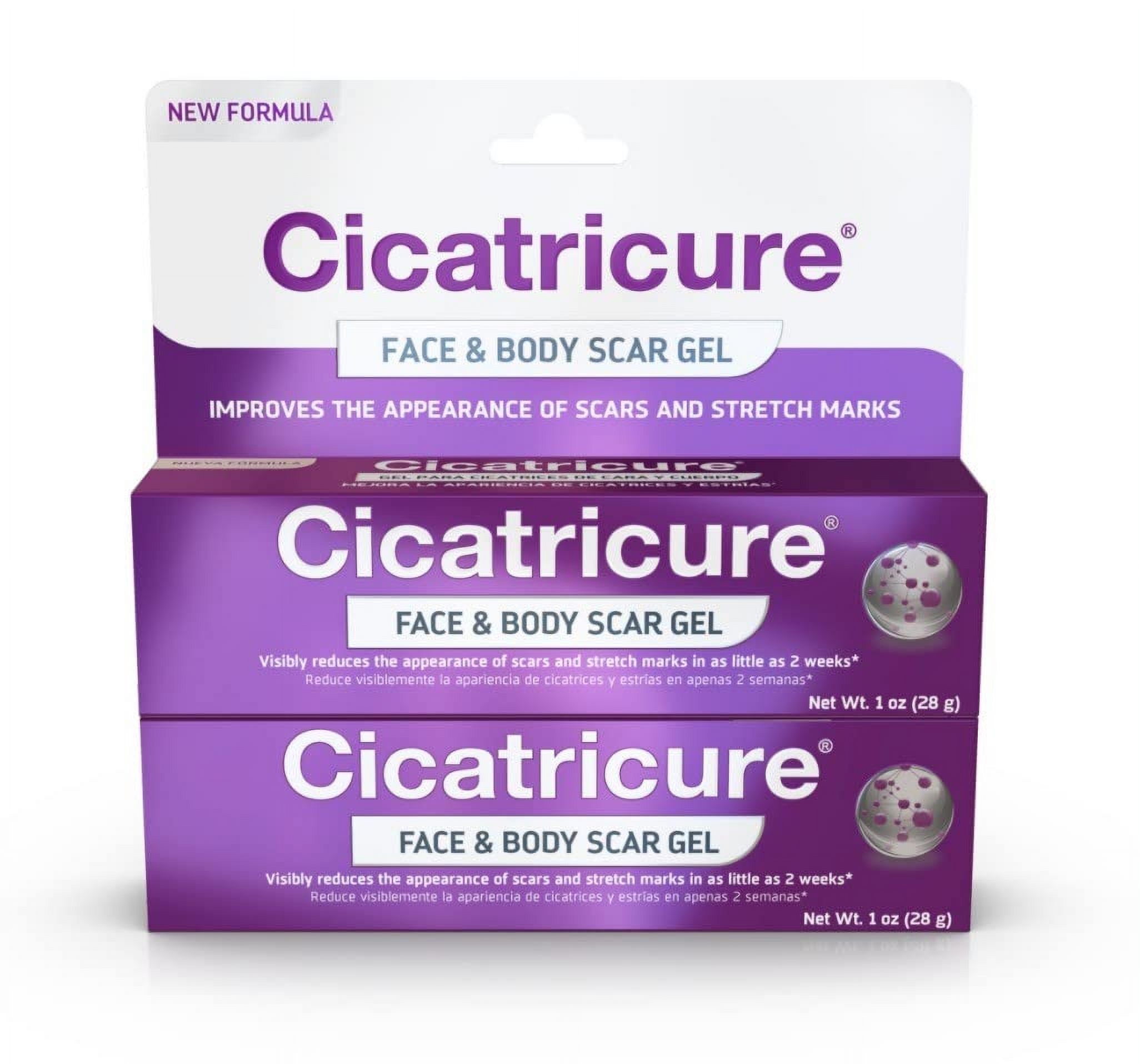 CICATRICURE Face & Body Scar Gel, Reduces The Appearance of Old & New