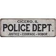thumbnail image 1 of CICERO, IL POLICE DEPT. Home Decor Metal Sign Gift 6x18 106180012382, 1 of 1