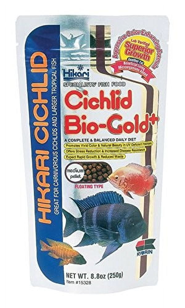 Hikari Cichlid Bio-Gold Plus Medium Pellet Fish Food, 8.8 Oz