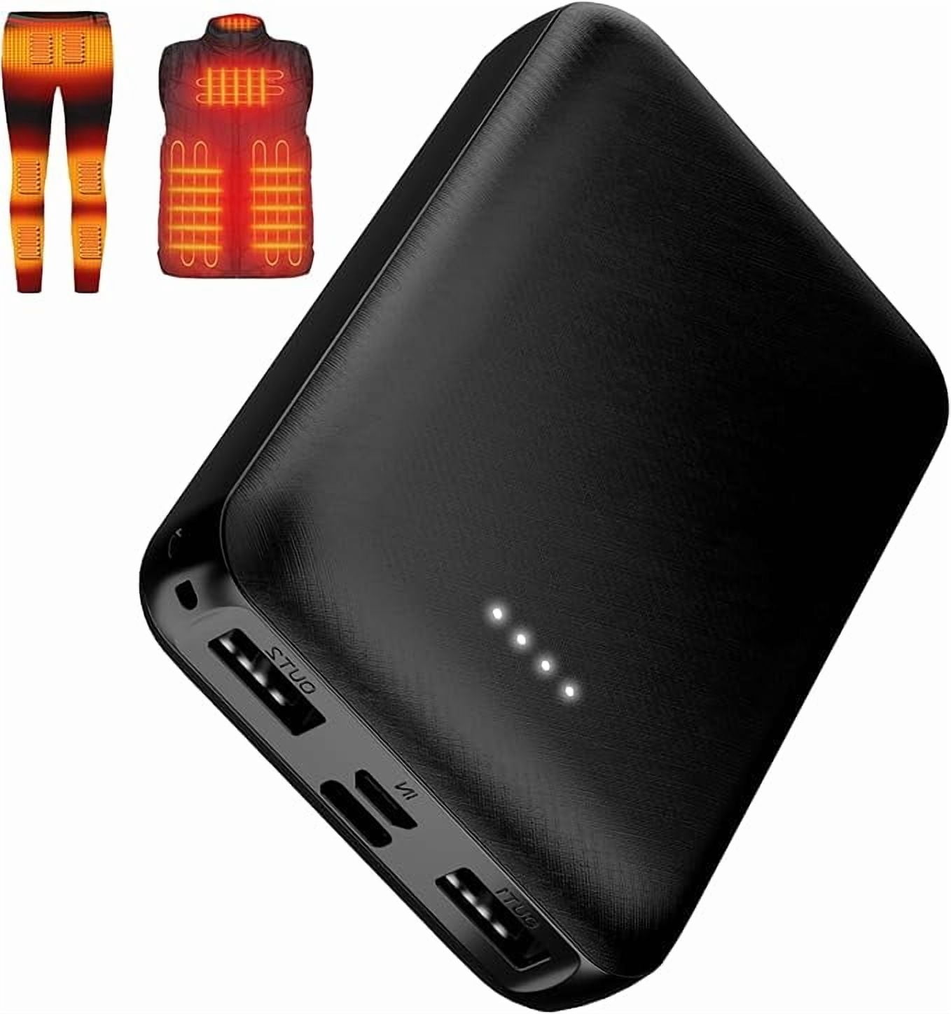 CICIEKAE 5V2A Battery Pack for Heated Vest Heated Jacket 10000mAh Power Bank for Men Women(Not Suit for 7.4v Heated Clothing)