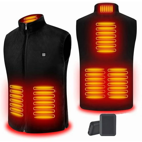 CICIEKAE heated vest for men women unisex electric  coat with power bank USB   Jacket outdoor fishing hunting waistcoat hiking