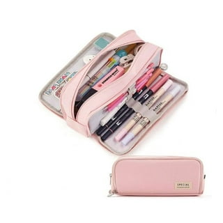 Sooez Large Pencil Case Pouch, Extra Big Pencil Bag with 5 Compartments,  Pen Bag Wide Opening, Soft Corduroy Pencil Pouch Organizer with Zipper,  Cute