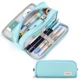 thumbnail image 1 of CICIMELON Large Capacity Pencil Case 3 Compartment Pen Pouch Bag for School Teens Girls Boys Men Women (Light Blue), 1 of 8