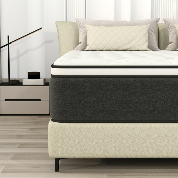 CICIMLU 12 inch Queen Mattress ,Gel Memory Foam Hybrid Mattress in a Box, Innerspring Mattress Supportive & Comfortable for Restful Sleep