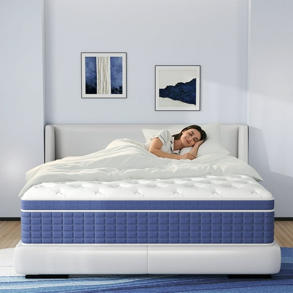 CICIMLU 12 inch Queen Mattress, Gel Memory Foam & Spring Hybrid Medium Comfort Mattress in a Box,Audlt