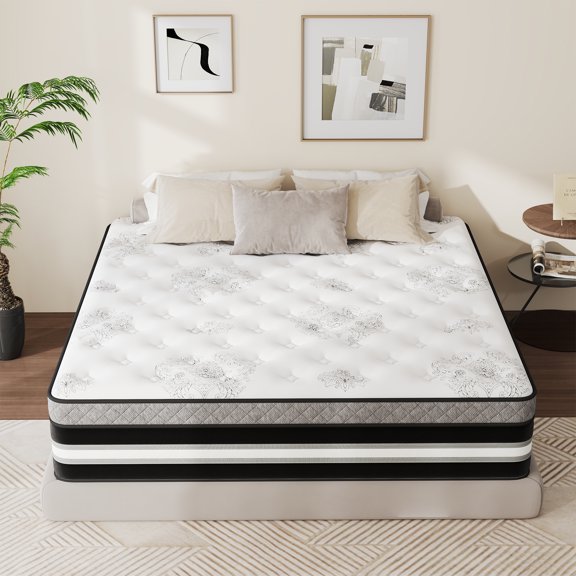 CICIMLU 14 inch Full Mattress in a Box, Hybrid Gel Memory Foamwith individually Wrapped Pocket Coils, Medium Firm, PressureRelief, Cooling sleep support for Adult