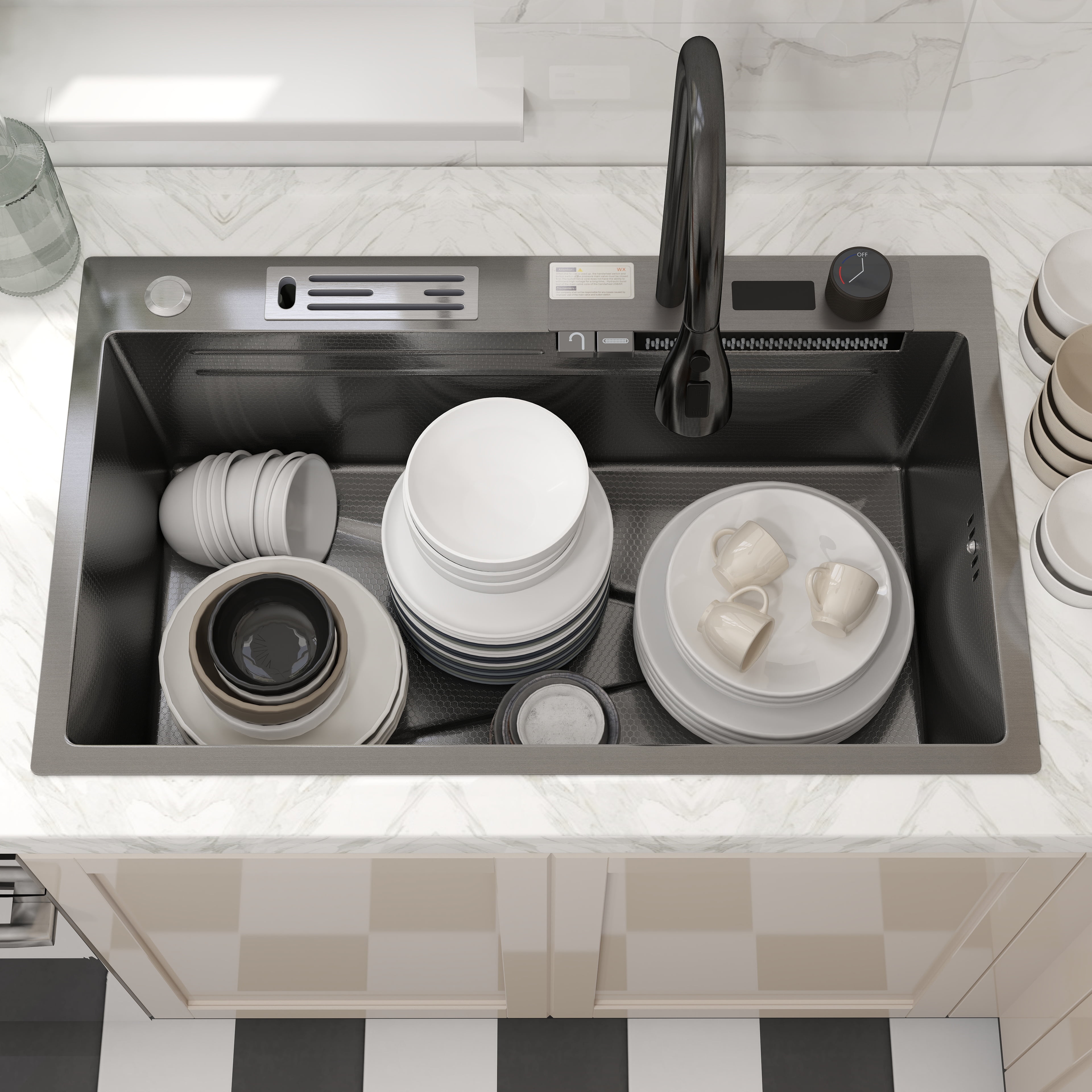 CICIMLU 30*18 Stainless Steel Kitchen Sink Single Bowl Basin Easy to Stall Drop-in Sink, Brushed