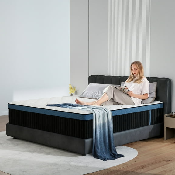 CICIMLU Mattress 12 inch Queen Size, Gel Memory Foam Hybrid Mattress in a Box, Cozy Sleep