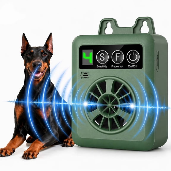 CICPAP Anti Barking Device for Dogs, Automatic Ultrasonic Dog Bark Deterrent with 4 Modes, 50FT Rechargeable Dog Bark Control Device, IPX4 Outdoor Indoor Stop Barking Device for Neighbor Dogs, Green