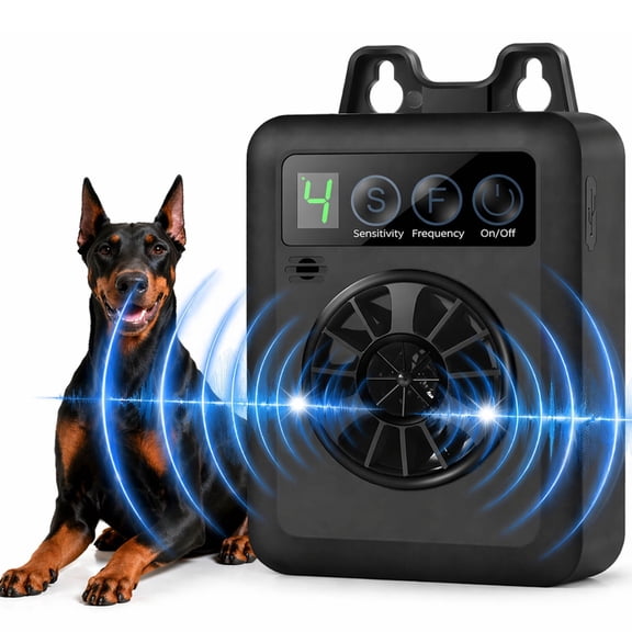 CICPAP Anti Barking Device for Dogs, Automatic Ultrasonic Dog Bark Deterrent with 4 Modes, 50FT Rechargeable Dog Bark Control Device, IPX4 Outdoor Indoor Stop Barking Device for Neighbor Dogs, Black