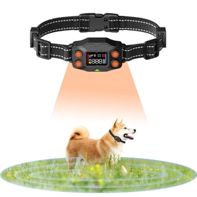 CICPAP GPS Wireless Dog Fence Electric Dog Fence Collar with 3 Warning Modes, Up to 3000ft Range, IPX7 Waterproof Collar, Pet Containment System for Outdoor Use, Fits Dogs 15110 lbs