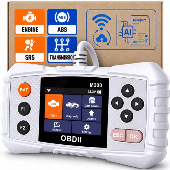 CICPAP OBD2 Scanner ABS SRS Transmission, Check Engine Code Reader for Cars and Trucks, 4-System Diagnostic Tool with Read/Clear Codes, Live Data, AutoVIN, WiFi Update, Battery Test
