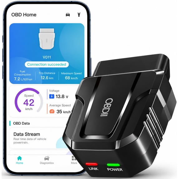CICPAP Bluetooth OBD2 Scanner, Car Code Reader for iOS & Android, No Subscription