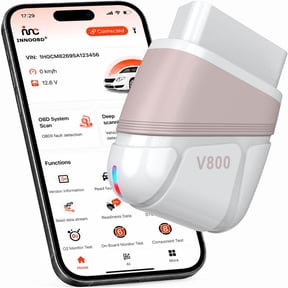 CICPAP Bluetooth OBD2 Scanner for iPhone & Android, 4-System Code Reader for Engine, Transmission, ABS & SRS/Airbag, Check Engine Diagnostic Tool with Free App