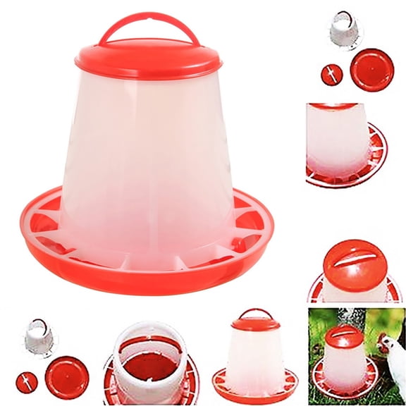 CICRKHB Bird Cage Seed Catcher, Versatile Hanging Design, Poultry Feeder with Chicken Feeding Tool Dispenser, Made of Plastic Flock Feeding Container for Farm Care(Capacity 1.5Kg)