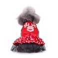thumbnail image 1 of CICRKHB Dog Christmas Outfit, Bow Tie Red Pet Clothes for Dogs and Cats, Holiday Polyester Pet Clothing Red, 1 of 4