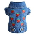 thumbnail image 1 of CICRKHB Dog Clothes Dog Jean Jacket Cool Shirt Breathable Spring Fashion Vest Clothing for Small Dogs Cats Pet Supplies Blue, 1 of 9