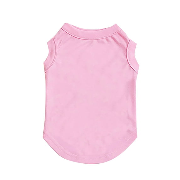 CICRKHB Dog Clothes Pet Vest Dog Vest Cotton Solid Color Dog Vest Summer Pet Dog Clothes Pet Supplies Pink