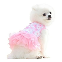 CICRKHB Dog Dress Cotton Pet Dog Dress Spring and Summer Pet Clothes Spring Cute Pet Supplies Cotton Peach Dress Pet Supplies Pink