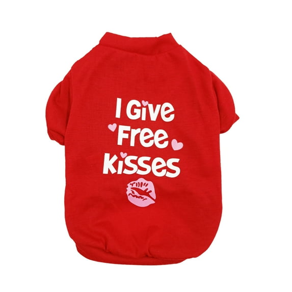 CICRKHB Dog Vest Cute Pet Print T Skirt Dog Summer Comfortable Breathable T Shirt Red
