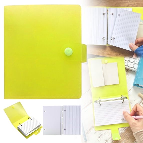 CICRKHB Index Card Binder with Dividers for Sch00l Classroom Ofice Work ...