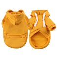 thumbnail image 1 of CICRKHB Dog Hoodie with Zipper Pocket, Soft Pet Hooded Sweatshirt, Warm Pullover Dog Clothes for Small Medium Dogs Puppy Daily Indoor Outdoor Wear(Yellow, M), 1 of 2