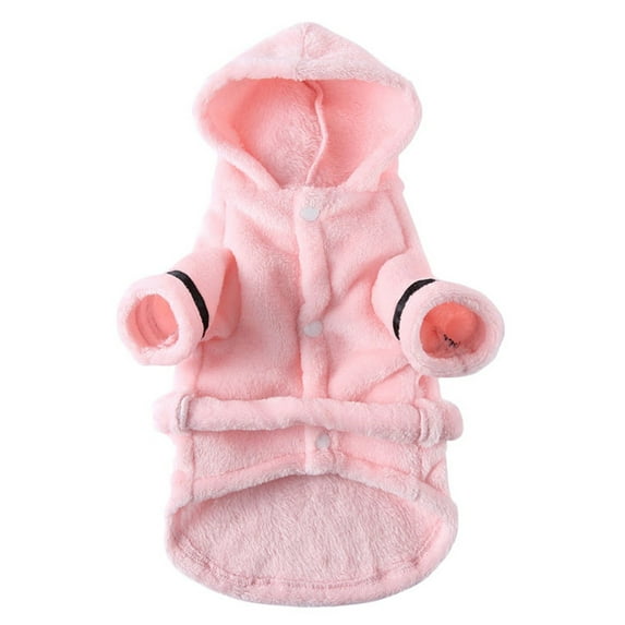 CICRKHB Small Dog Sweater Dog Cat Bathrobe Pet Clothes Hotel Bath Towel Pet Bathrobe Nightgown Pajamas Pet Supplies Pink