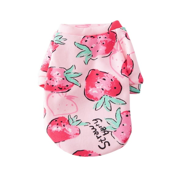 CICRKHB Small Dog Sweater Pet Cartoon Printed Pullover Sweater Cute Spring Autumn Cartoon Printing Dogs Shirts Soft Pet Sweater Breathable Puppy Apparel Outfit Dog Thin Sweater Pet Supplies Pink