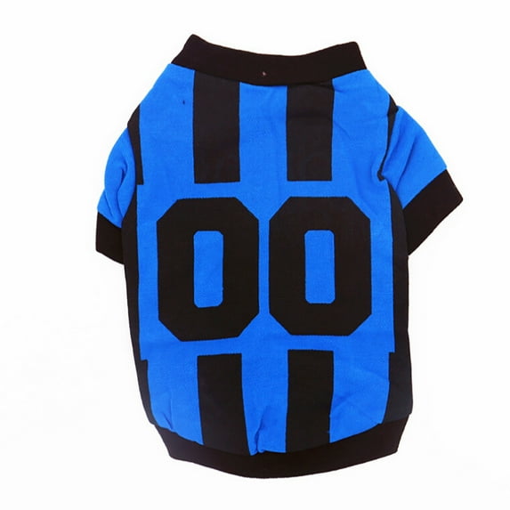 CICRKHB Small Dog Sweater Pet Dog Football Vest Clothes for Dogs Costume Sports Pet Clothes Pet Supplies Blue